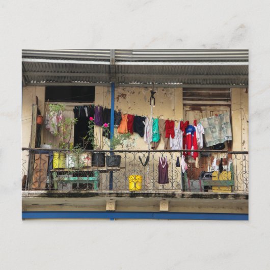 Balkon, Casco Viejo (oude wijk), Panama-Stad Briefkaart (Voorkant)