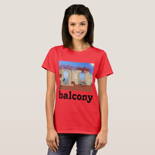 Balkon T-shirt (Voorkant volledig)