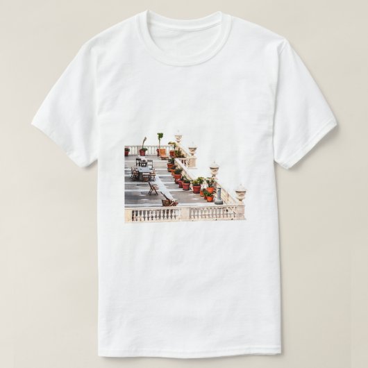 Balkon Terras Bloemen T-shirt (Design voorkant)