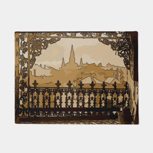 Balkon van New Orleans Deurmat (Voorkant)