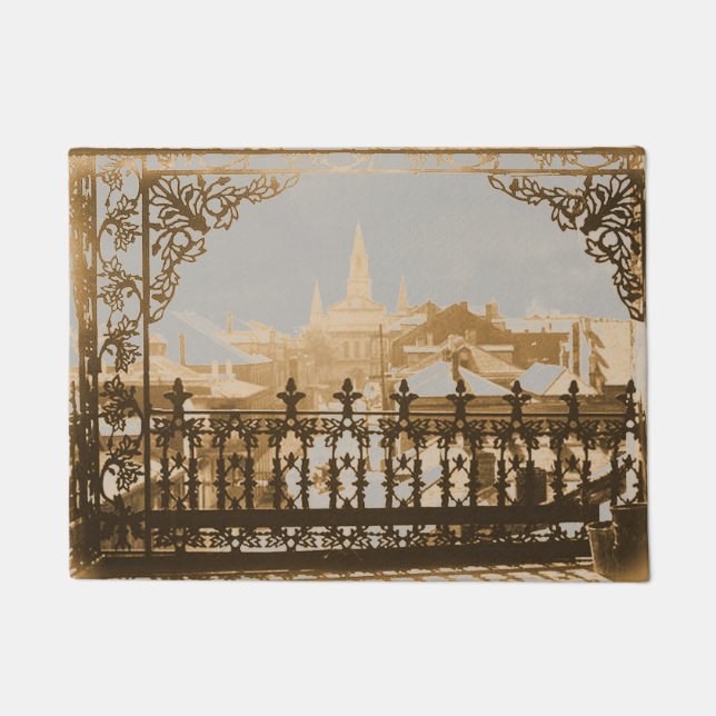 Balkon van New Orleans Deurmat (Voorkant)
