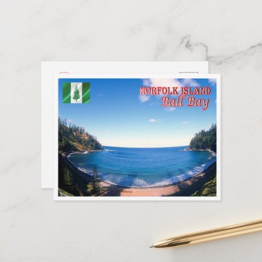 Ball Bay - Norfolk Island - Briefkaart (Voorkant / Achterkant in situ)