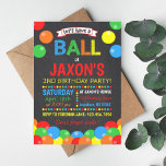 Ball Birthday Uitnodiging<br><div class="desc">Laten we een bal-bal hebben en de uitnodiging van de Dag van de Dagen spelen</div>