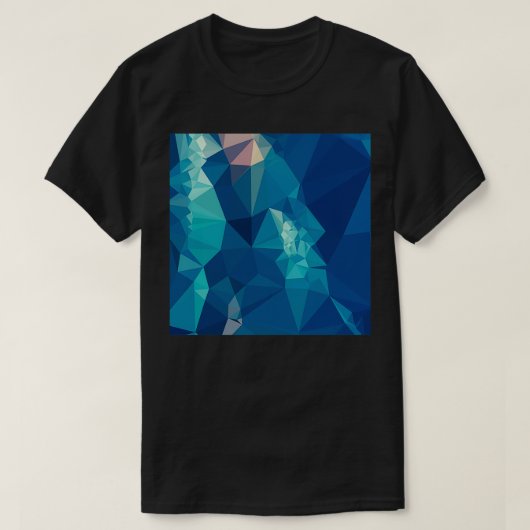 Ball Blue Abstract Low Polygon Background T-shirt (Design voorkant)