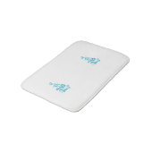 Ball Blue, Medium Turquoise decoratief ontwerp Badmat (Gekanteld)