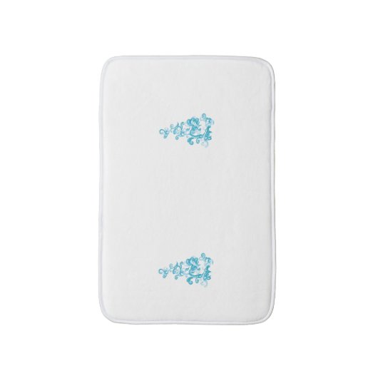 Ball Blue, Medium Turquoise decoratief ontwerp Badmat (Voorkant Verticaal)