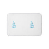 Ball Blue, Medium Turquoise decoratief ontwerp Badmat (Voorkant)