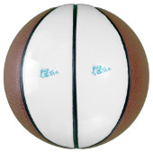 Ball Blue, Medium Turquoise decoratief ontwerp Basketbal (Verticaal)