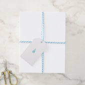 Ball Blue, Medium Turquoise decoratief ontwerp Cadeaulabel (Met Touw)