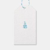 Ball Blue, Medium Turquoise decoratief ontwerp Cadeaulabel (Voorkant)