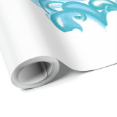 Ball Blue, Medium Turquoise decoratief ontwerp Cadeaupapier (Rol Hoek)