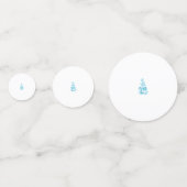 Ball Blue, Medium Turquoise decoratief ontwerp Confetti (Voorkanten)