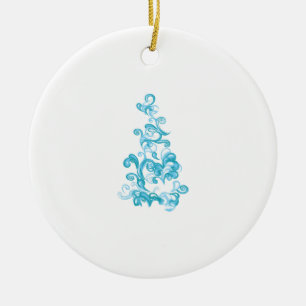 Ball Blue, Medium Turquoise decoratief ontwerp Keramisch Ornament