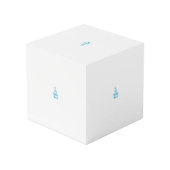 Ball Blue, Medium Turquoise decoratief ontwerp Kubus (Achter hoekig)