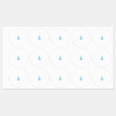 Ball Blue, Medium Turquoise decoratief ontwerp Labels (Vel)