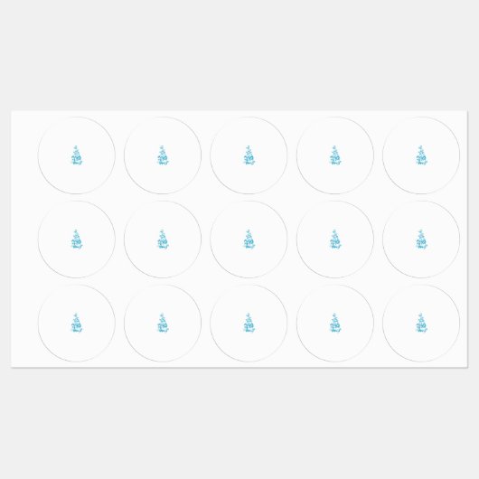 Ball Blue, Medium Turquoise decoratief ontwerp Labels (Vel)