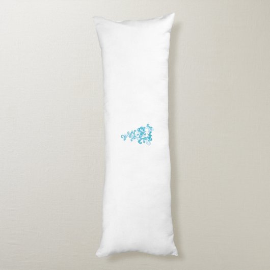 Ball Blue, Medium Turquoise decoratief ontwerp Lichaamskussen (Achterkant (Verticaal))