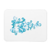 Ball Blue, Medium Turquoise decoratief ontwerp Magneet (Horizontaal)
