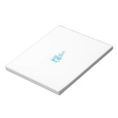 Ball Blue, Medium Turquoise decoratief ontwerp Notitieblok (Linkerzijde)