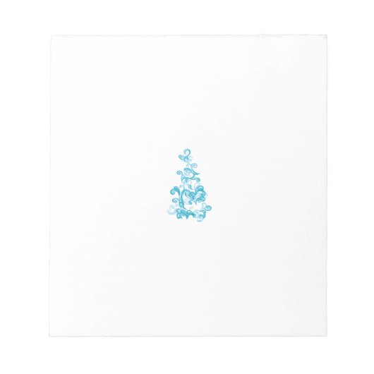 Ball Blue, Medium Turquoise decoratief ontwerp Notitieblok (Voorkant)