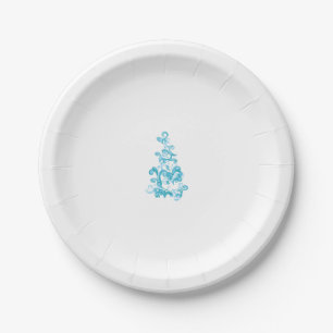 Ball Blue, Medium Turquoise decoratief ontwerp Papieren Bordje