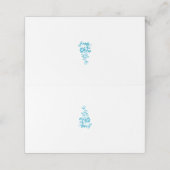 Ball Blue, Medium Turquoise decoratief ontwerp Plaatskaartje (Buitenkant ongevouwen)