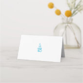 Ball Blue, Medium Turquoise decoratief ontwerp Plaatskaartje (Achterkant)