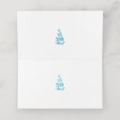 Ball Blue, Medium Turquoise decoratief ontwerp Plaatskaartje (Binnenkant ongevouwen)