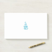 Ball Blue, Medium Turquoise decoratief ontwerp Post-it® Notes (Op bureau)