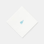 Ball Blue, Medium Turquoise decoratief ontwerp Servet (Hoek)