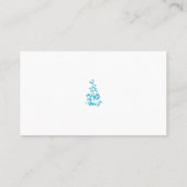 Ball Blue, Medium Turquoise decoratief ontwerp Visitekaartje (Achterkant)