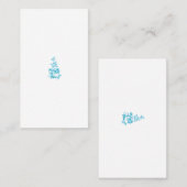 Ball Blue, Medium Turquoise decoratief ontwerp Visitekaartje (Voorkant / Achterkant)