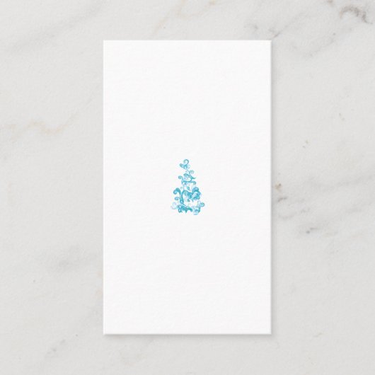 Ball Blue, Medium Turquoise decoratief ontwerp Visitekaartje (Voorkant)