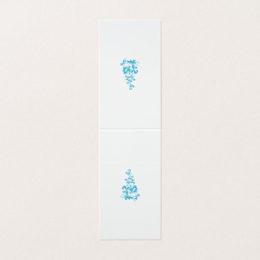 Ball Blue, Medium Turquoise decoratief ontwerp Visitekaartje (Buitenkant ongevouwen)
