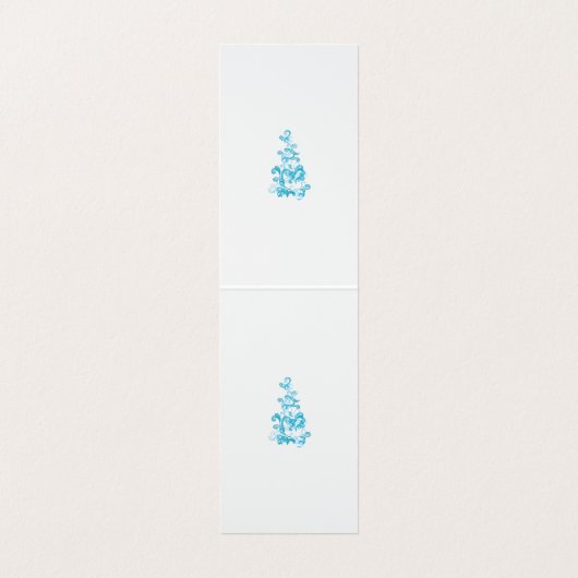 Ball Blue, Medium Turquoise decoratief ontwerp Visitekaartje (Binnenkant ongevouwen)