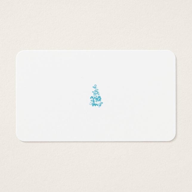 Ball Blue, Medium Turquoise decoratief ontwerp Visitekaartje (Voorkant)