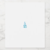 Ball Blue, Medium Turquoise decoratief ontwerp Wijn Etiket (Enkel label)