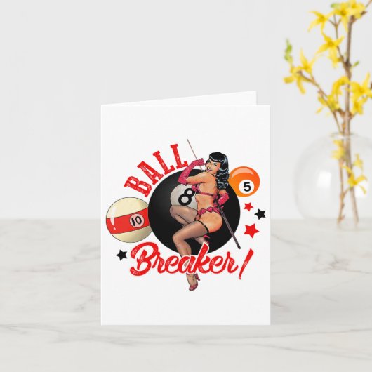 Ball Breaker Funny Pool Player Biljart Lover Bill Kaart (Gele Bloem)