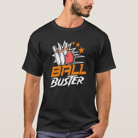 Ball Buster Bowling Couple Bowler Bowling Alley Bo T-shirt (Voorkant)