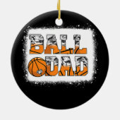 Ball Dad Basketball Dad Camo Game Day Funny Keramisch Ornament (Achterkant)