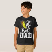 Ball Dad Softbal Voetbal vader van beide T-shirt (Voorkant volledig)