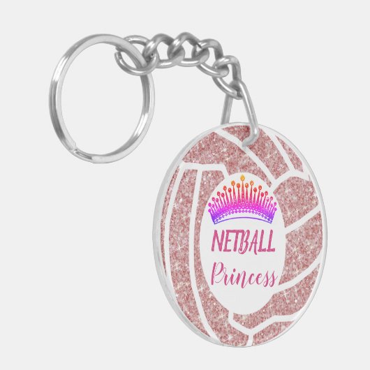 Ball Design Netball Princess Sleutelhanger (Voorkant Links)