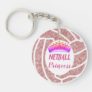 Ball Design Netball Princess Sleutelhanger