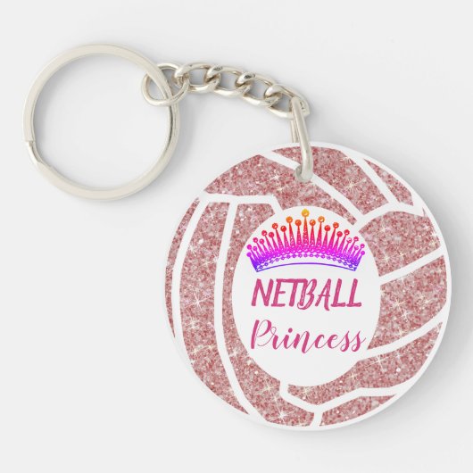 Ball Design Netball Princess Sleutelhanger (Voorkant)