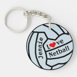 Ball Design Personalized Netball Keyring Sleutelhanger