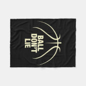 Ball Don't Lie Basketball  Fleece Deken (Voorkant (Horizontaal))