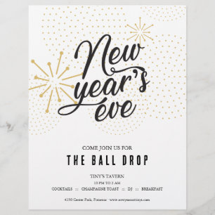 Ball Drop Oudejaarsavond Feest Flyer