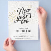 Ball Drop Oudejaarsavond Feest Flyer (Hand)