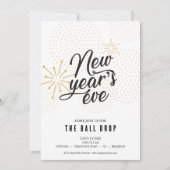 Ball Drop Oudejaarsavond Feest Kaart (Voorkant)