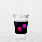 Ball en line in zwart acryl drinkbeker (Rechts)